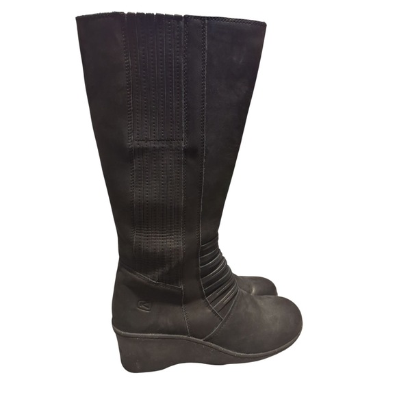 Keen Zurich Tall Knee High Winter Wedge Side Zip Riding Women Boots Sz 9 - Picture 3 of 7